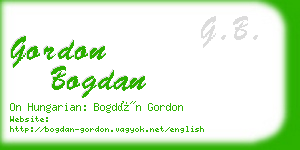 gordon bogdan business card